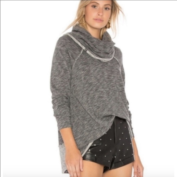 Free People Beach Oversized Cowl Neck Cotton Pullover Top - XS/S - Picture 11 of 14